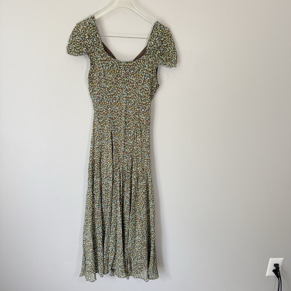 VTG Talbots 100% Pure Silk Chiffon Babydoll Maxi Midi Dress Sleeveless 8 Y2K 90s - Picture 7 of 8